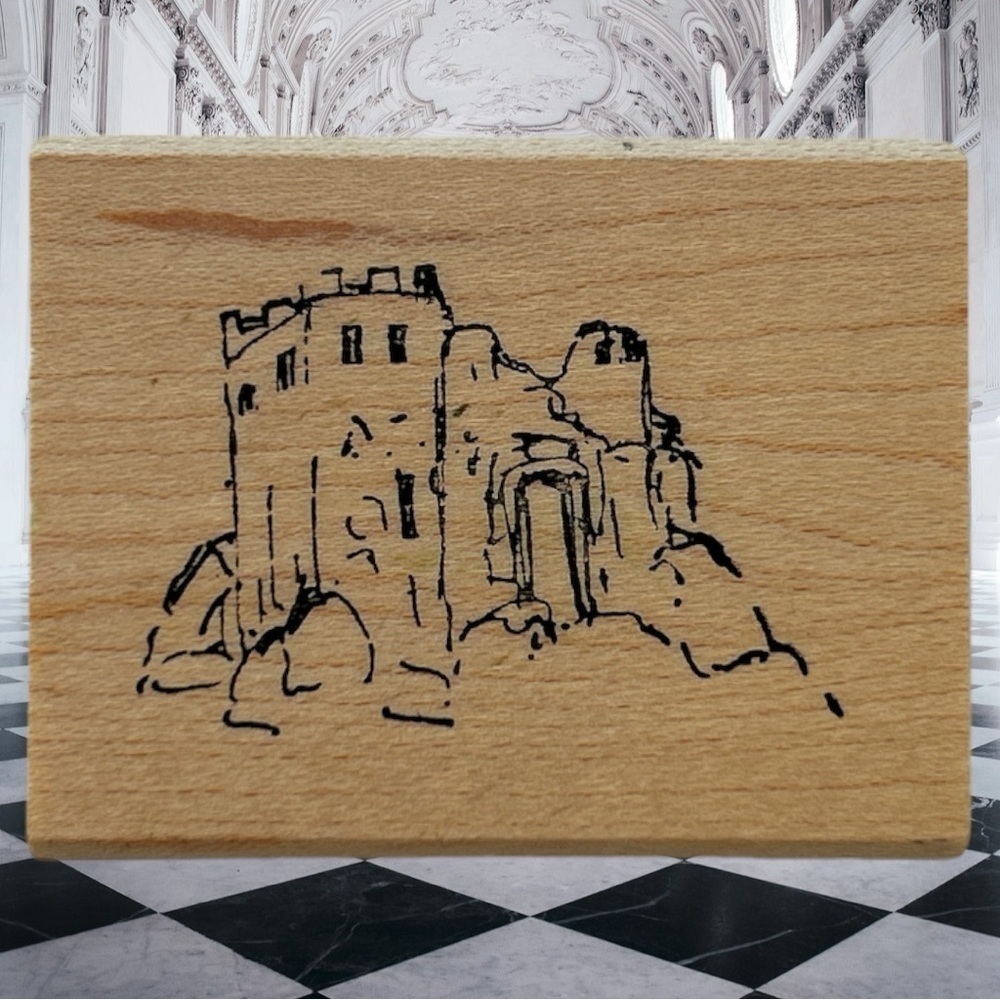 Lot of 3 Princess Themed Wood Mounted Stamps Castle Crowns - Picture 9 of 11